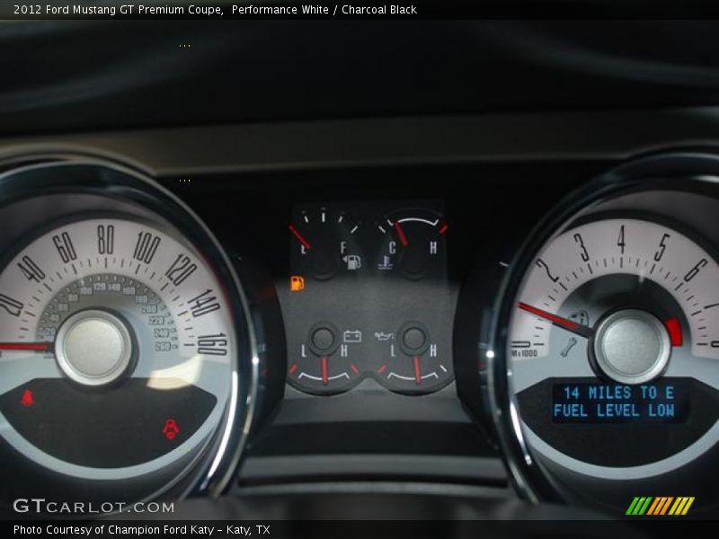 Performance White / Charcoal Black 2012 Ford Mustang GT Premium Coupe