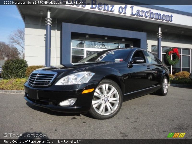 Black / Black 2009 Mercedes-Benz S 550 4Matic Sedan