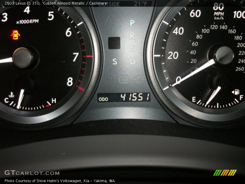 Golden Almond Metallic / Cashmere 2009 Lexus ES 350
