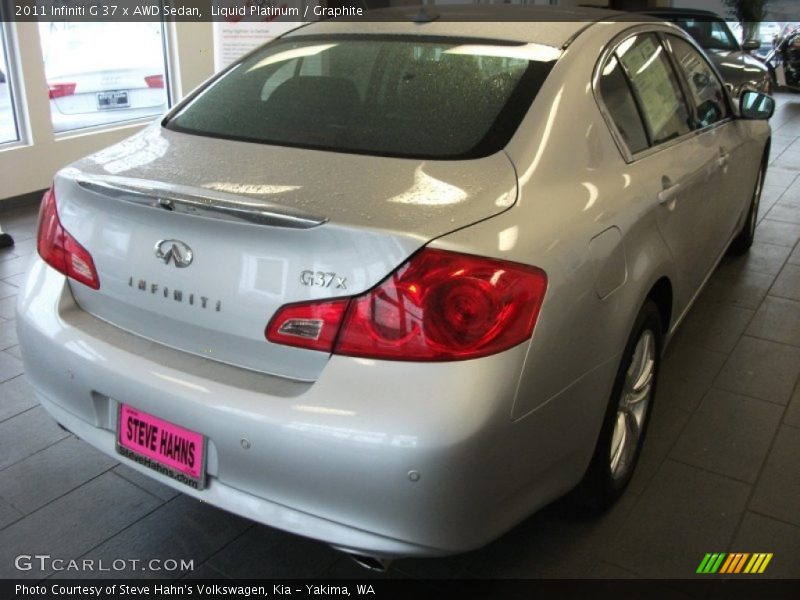 Liquid Platinum / Graphite 2011 Infiniti G 37 x AWD Sedan