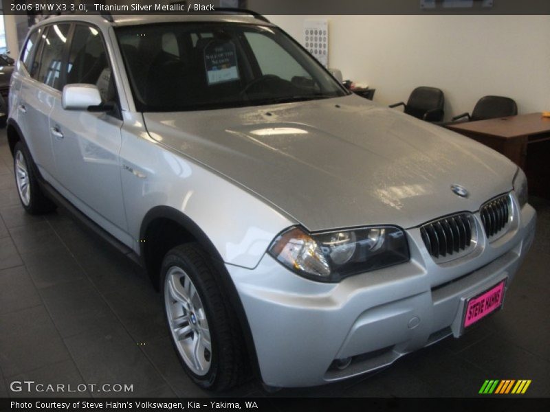 Titanium Silver Metallic / Black 2006 BMW X3 3.0i