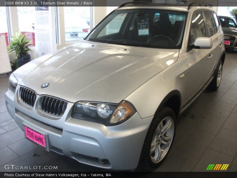 Titanium Silver Metallic / Black 2006 BMW X3 3.0i