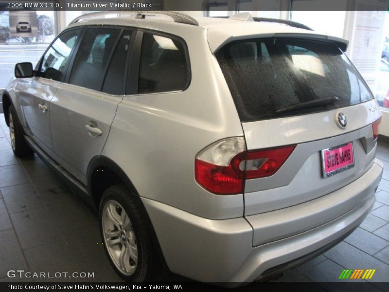 Titanium Silver Metallic / Black 2006 BMW X3 3.0i