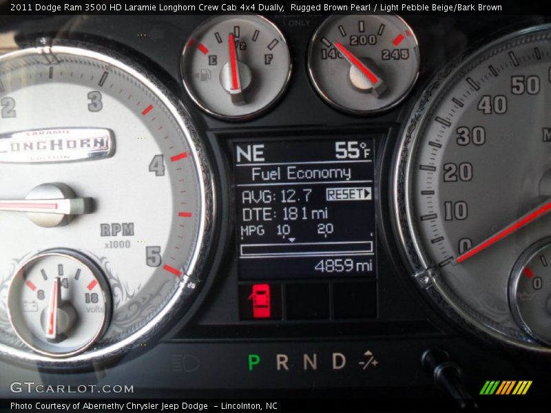 Rugged Brown Pearl / Light Pebble Beige/Bark Brown 2011 Dodge Ram 3500 HD Laramie Longhorn Crew Cab 4x4 Dually