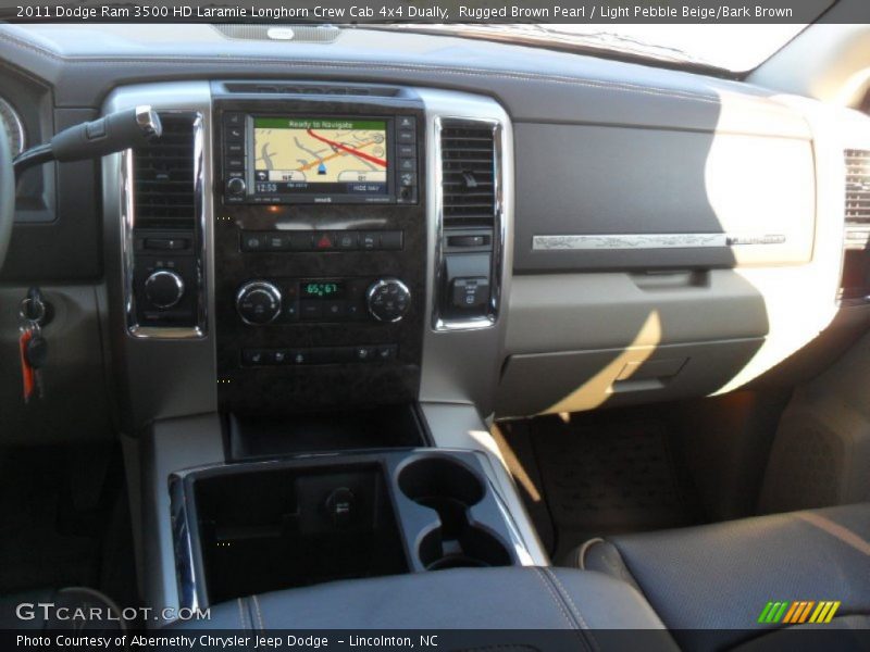 Rugged Brown Pearl / Light Pebble Beige/Bark Brown 2011 Dodge Ram 3500 HD Laramie Longhorn Crew Cab 4x4 Dually