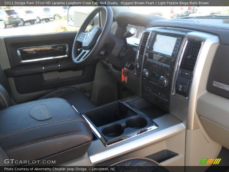 Rugged Brown Pearl / Light Pebble Beige/Bark Brown 2011 Dodge Ram 3500 HD Laramie Longhorn Crew Cab 4x4 Dually