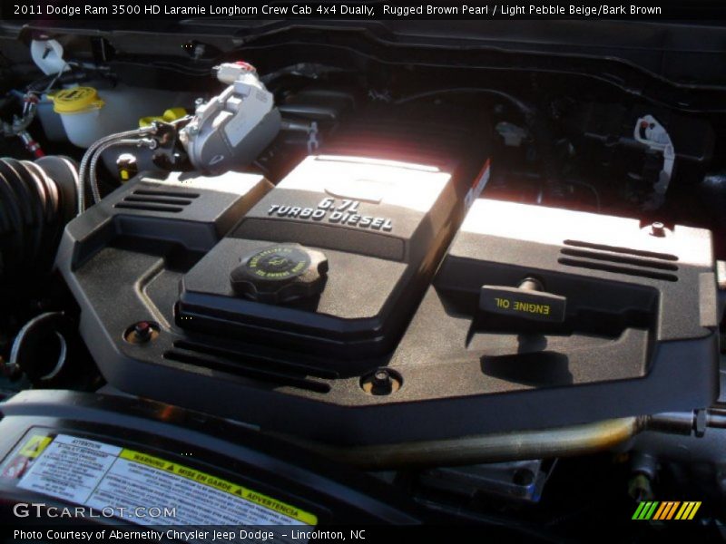  2011 Ram 3500 HD Laramie Longhorn Crew Cab 4x4 Dually Engine - 6.7 Liter OHV 24-Valve Cummins Turbo-Diesel Inline 6 Cylinder