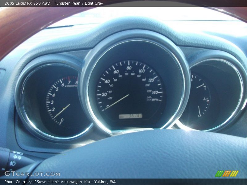 Tungsten Pearl / Light Gray 2009 Lexus RX 350 AWD