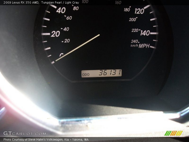 Tungsten Pearl / Light Gray 2009 Lexus RX 350 AWD
