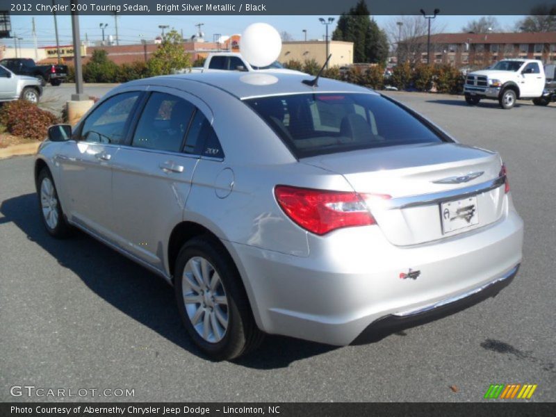 Bright Silver Metallic / Black 2012 Chrysler 200 Touring Sedan