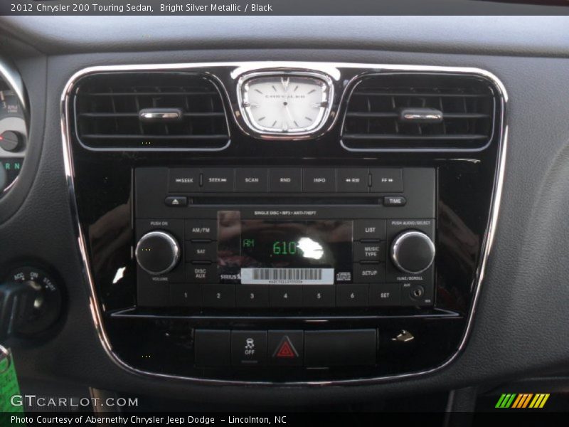 Bright Silver Metallic / Black 2012 Chrysler 200 Touring Sedan