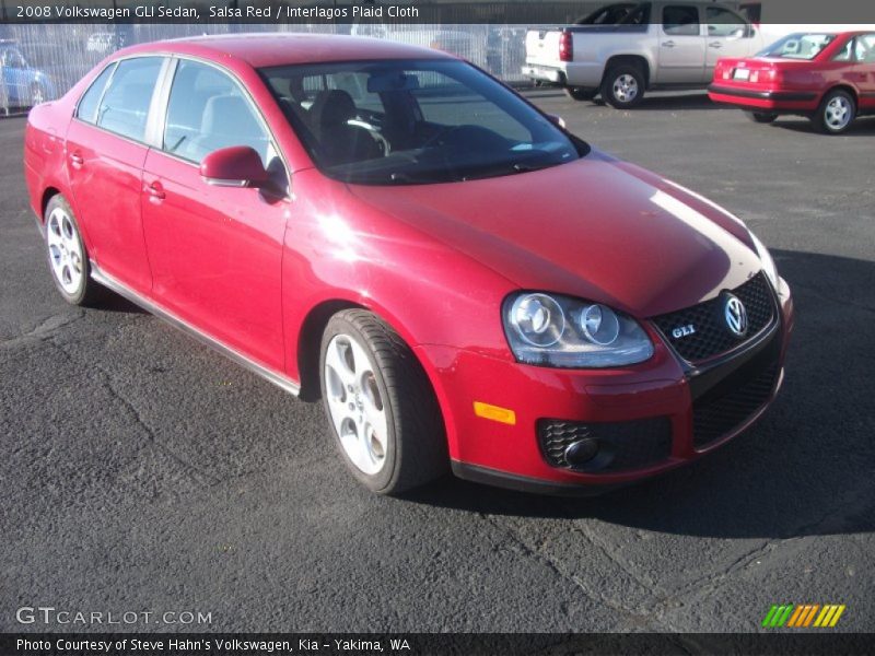 Salsa Red / Interlagos Plaid Cloth 2008 Volkswagen GLI Sedan