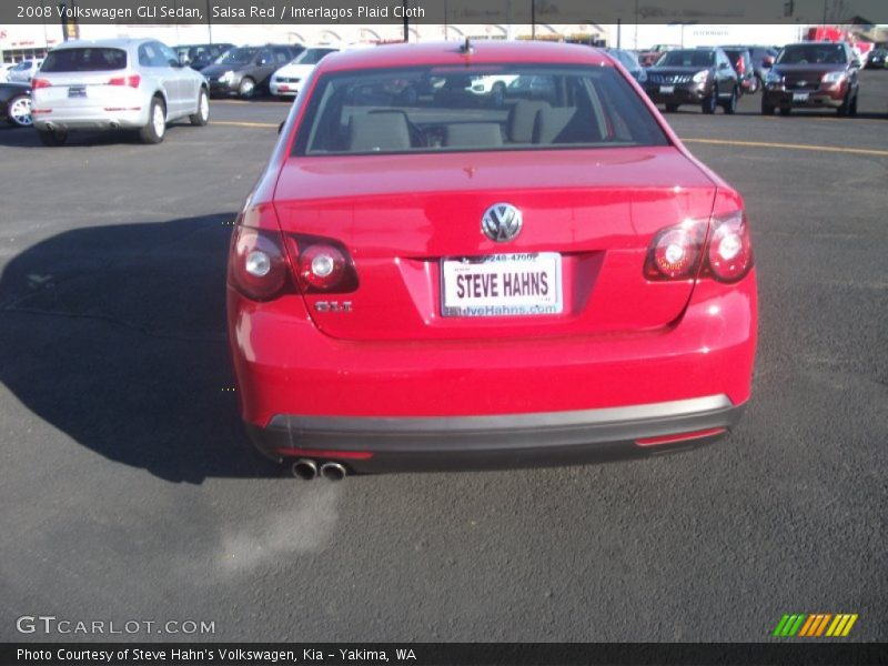Salsa Red / Interlagos Plaid Cloth 2008 Volkswagen GLI Sedan
