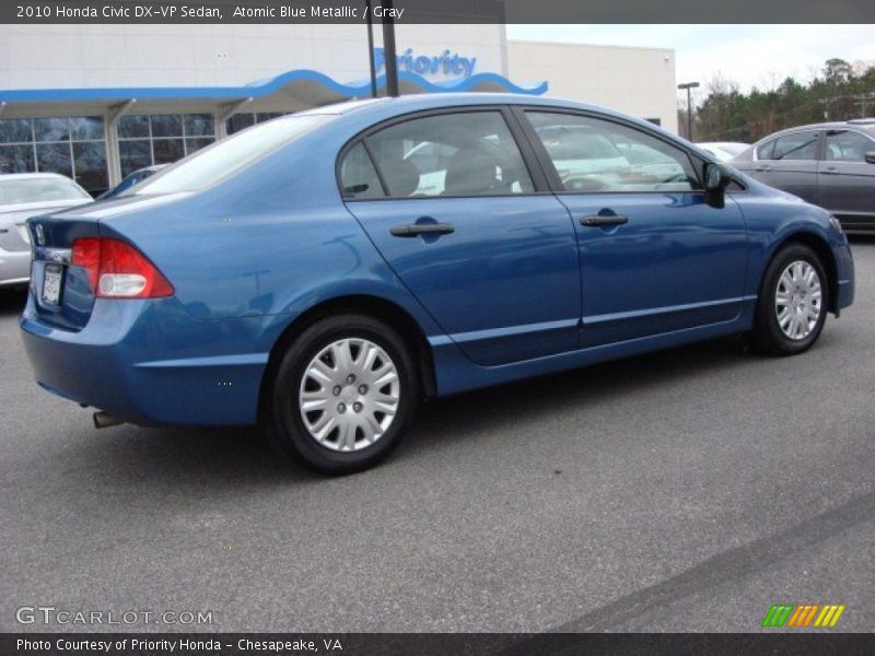 Atomic Blue Metallic / Gray 2010 Honda Civic DX-VP Sedan