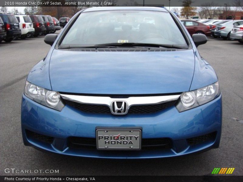 Atomic Blue Metallic / Gray 2010 Honda Civic DX-VP Sedan