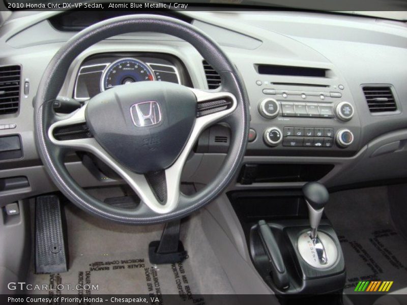 Atomic Blue Metallic / Gray 2010 Honda Civic DX-VP Sedan