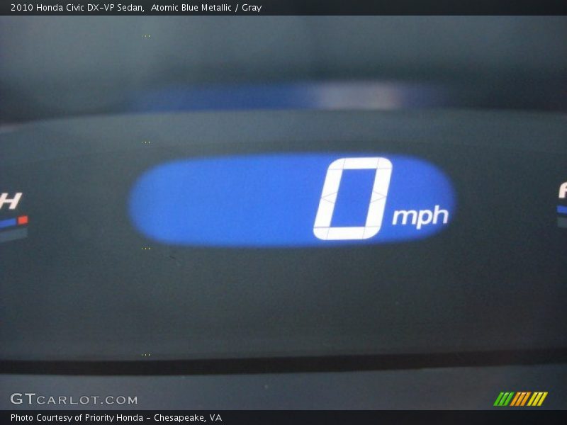 Atomic Blue Metallic / Gray 2010 Honda Civic DX-VP Sedan
