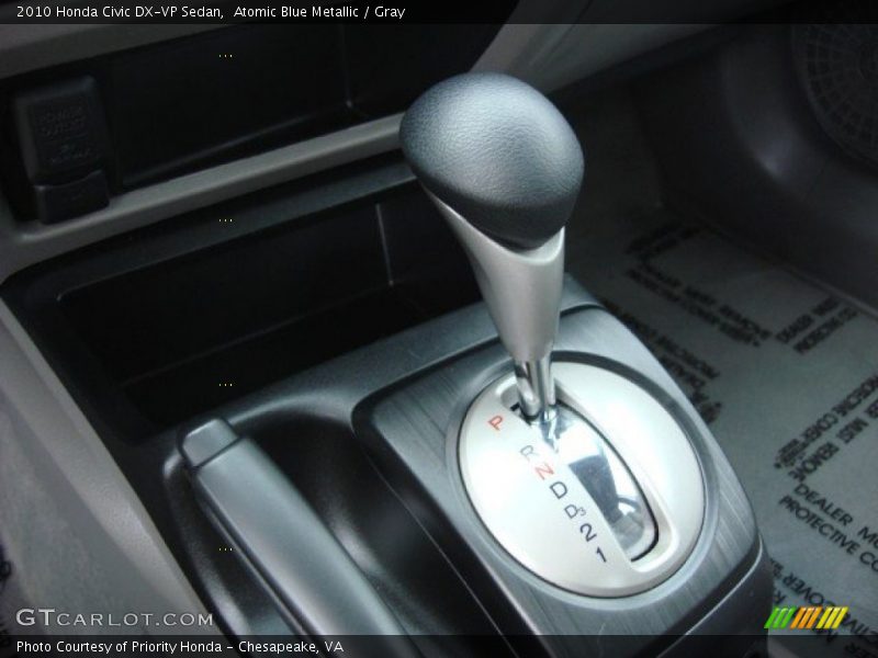 Atomic Blue Metallic / Gray 2010 Honda Civic DX-VP Sedan