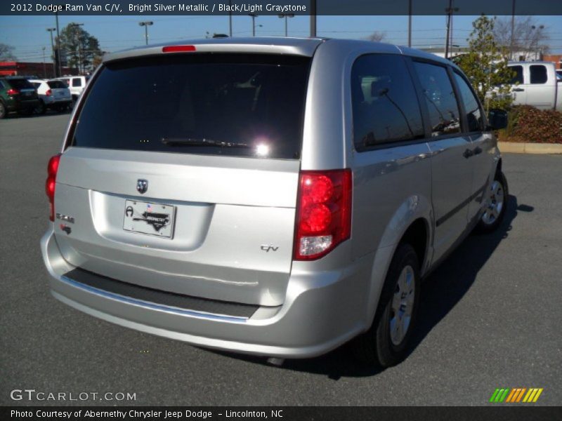 Bright Silver Metallic / Black/Light Graystone 2012 Dodge Ram Van C/V