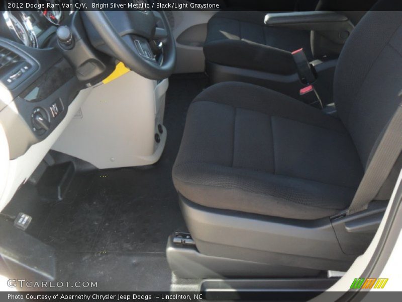 Bright Silver Metallic / Black/Light Graystone 2012 Dodge Ram Van C/V
