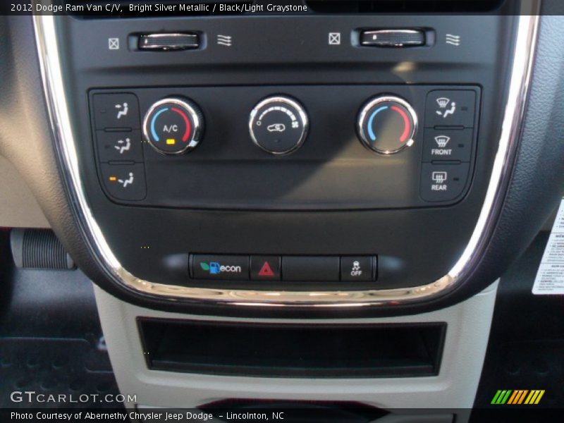 Bright Silver Metallic / Black/Light Graystone 2012 Dodge Ram Van C/V