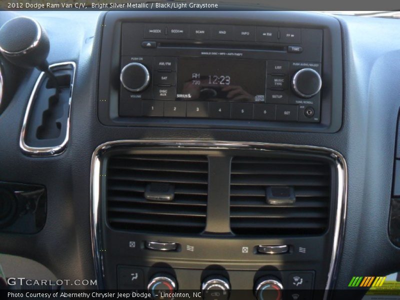 Bright Silver Metallic / Black/Light Graystone 2012 Dodge Ram Van C/V
