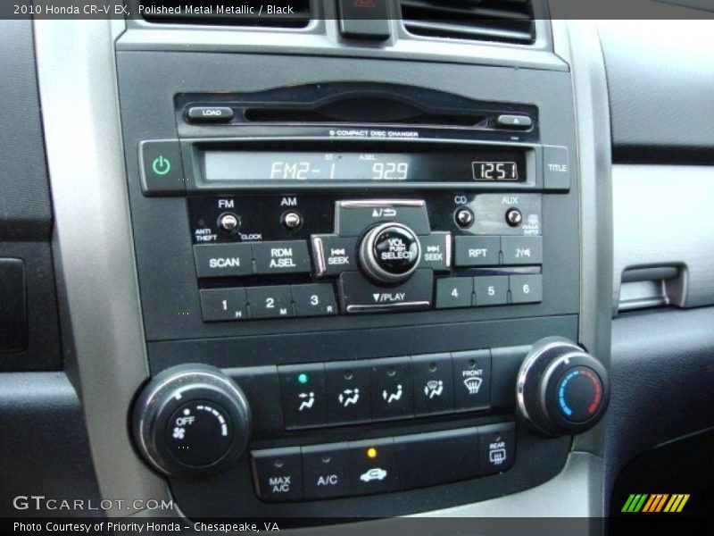 Polished Metal Metallic / Black 2010 Honda CR-V EX