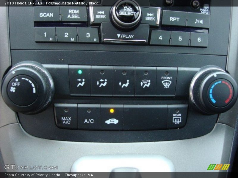 Polished Metal Metallic / Black 2010 Honda CR-V EX