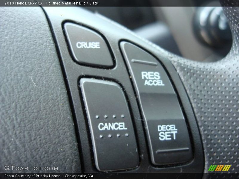 Polished Metal Metallic / Black 2010 Honda CR-V EX