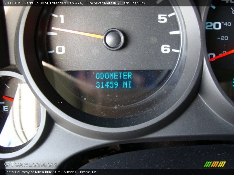 Pure Silver Metallic / Dark Titanium 2011 GMC Sierra 1500 SL Extended Cab 4x4