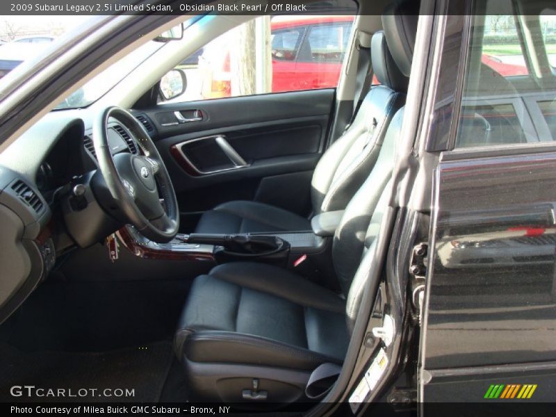 Obsidian Black Pearl / Off Black 2009 Subaru Legacy 2.5i Limited Sedan