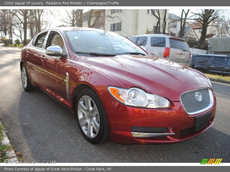 Radiance Red Metallic / Champagne/Truffle 2009 Jaguar XF Luxury