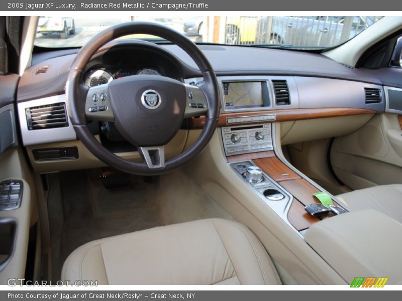 Radiance Red Metallic / Champagne/Truffle 2009 Jaguar XF Luxury
