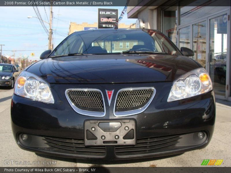 Carbon Black Metallic / Ebony Black 2008 Pontiac G6 V6 Sedan