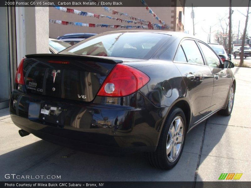 Carbon Black Metallic / Ebony Black 2008 Pontiac G6 V6 Sedan