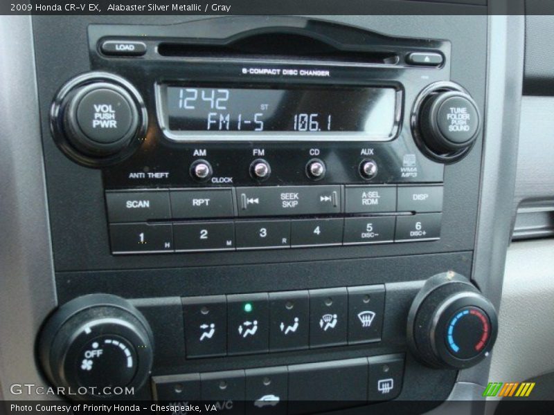 Alabaster Silver Metallic / Gray 2009 Honda CR-V EX
