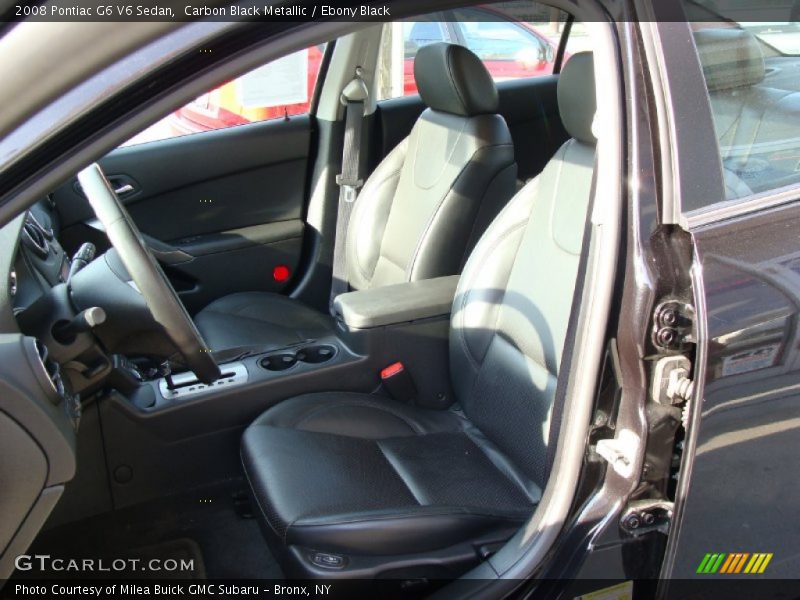 Carbon Black Metallic / Ebony Black 2008 Pontiac G6 V6 Sedan