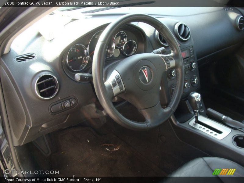 Carbon Black Metallic / Ebony Black 2008 Pontiac G6 V6 Sedan