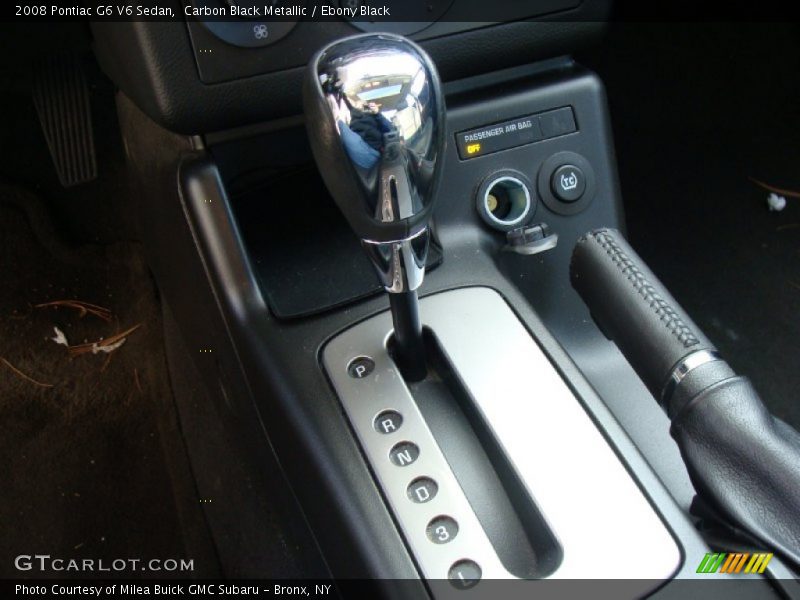 Carbon Black Metallic / Ebony Black 2008 Pontiac G6 V6 Sedan
