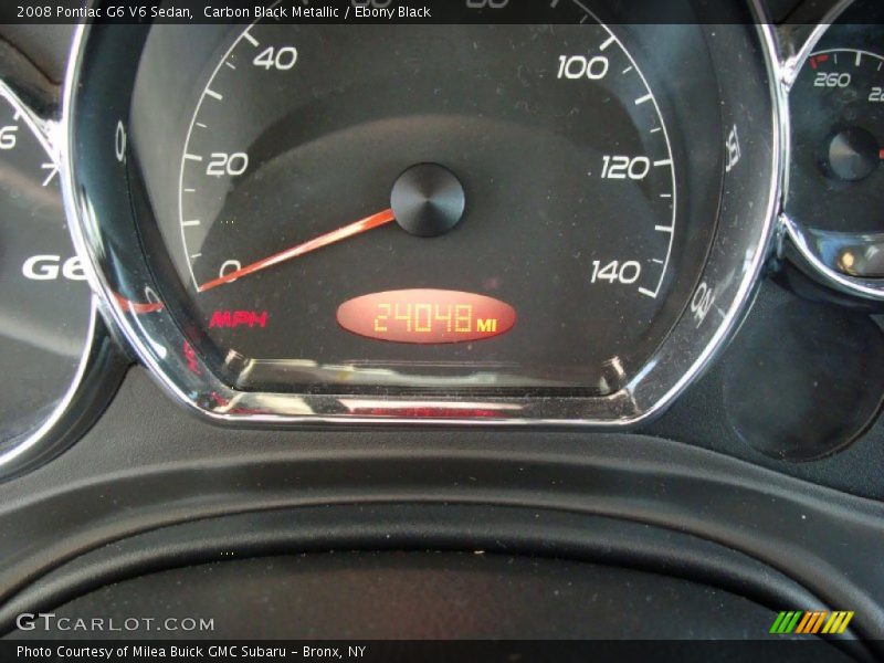 Carbon Black Metallic / Ebony Black 2008 Pontiac G6 V6 Sedan