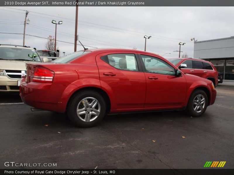 Inferno Red Crystal Pearl / Dark Khaki/Light Graystone 2010 Dodge Avenger SXT