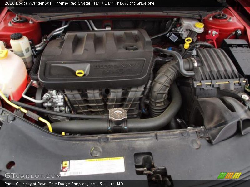 Inferno Red Crystal Pearl / Dark Khaki/Light Graystone 2010 Dodge Avenger SXT