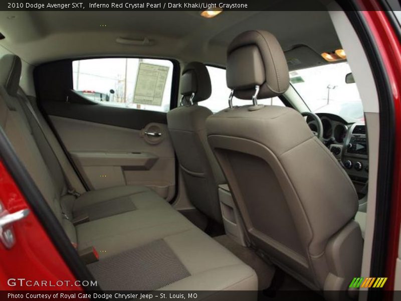Inferno Red Crystal Pearl / Dark Khaki/Light Graystone 2010 Dodge Avenger SXT