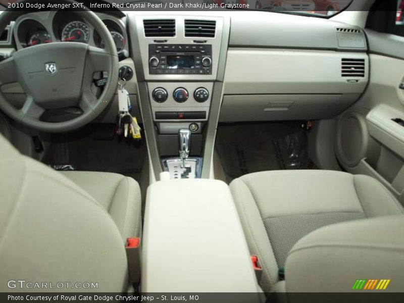 Inferno Red Crystal Pearl / Dark Khaki/Light Graystone 2010 Dodge Avenger SXT