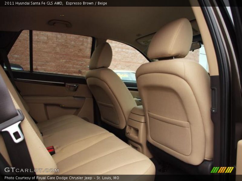 Espresso Brown / Beige 2011 Hyundai Santa Fe GLS AWD