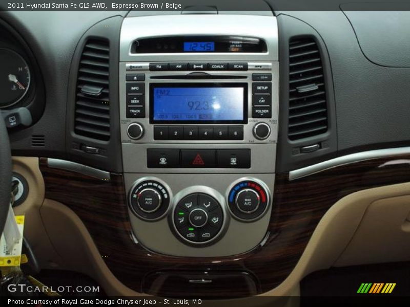 Espresso Brown / Beige 2011 Hyundai Santa Fe GLS AWD