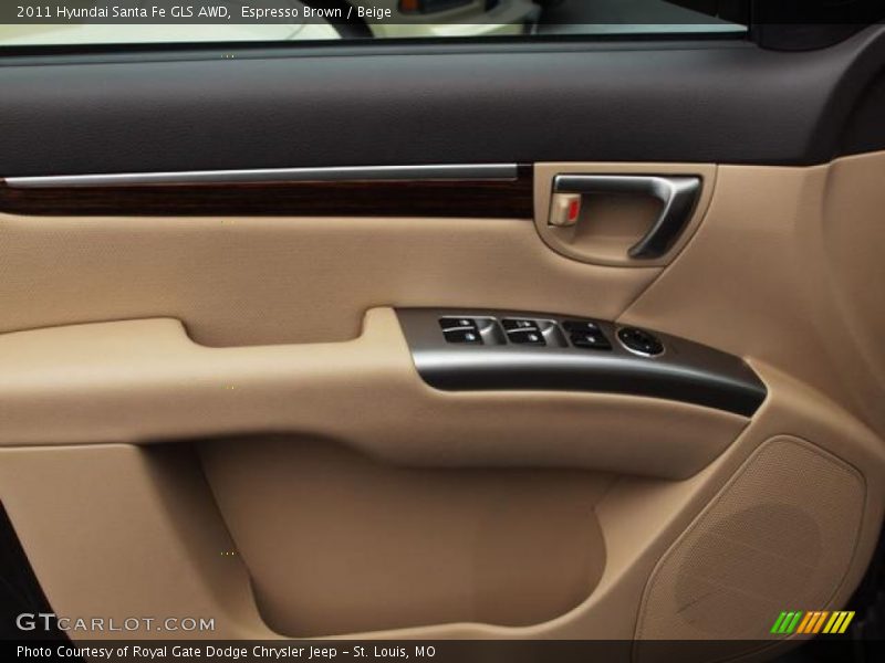 Espresso Brown / Beige 2011 Hyundai Santa Fe GLS AWD