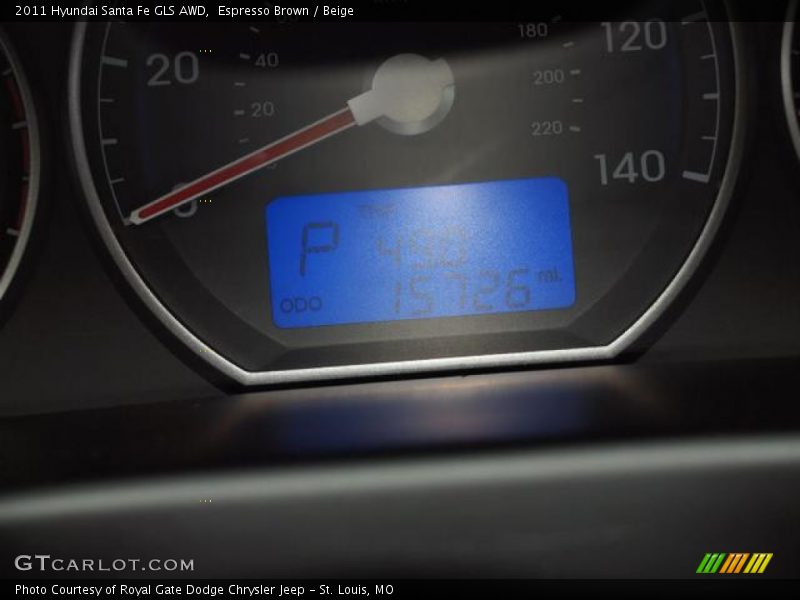 Espresso Brown / Beige 2011 Hyundai Santa Fe GLS AWD