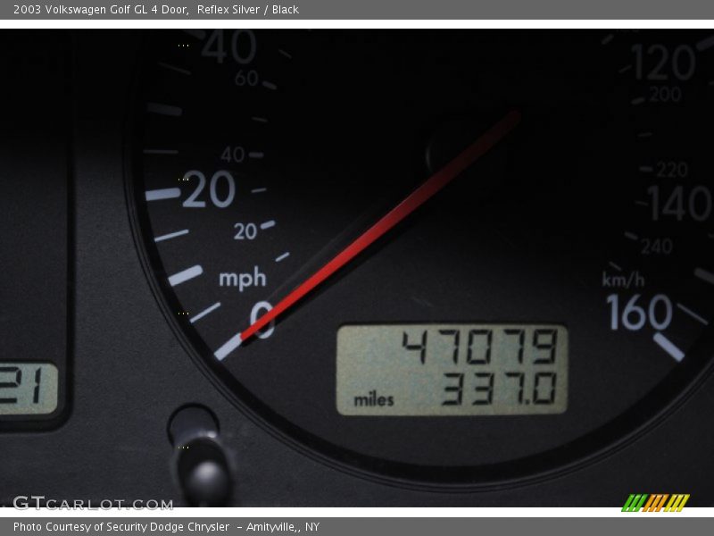 Reflex Silver / Black 2003 Volkswagen Golf GL 4 Door