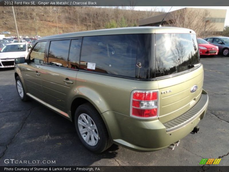 Ginger Ale Metallic / Charcoal Black 2012 Ford Flex SE